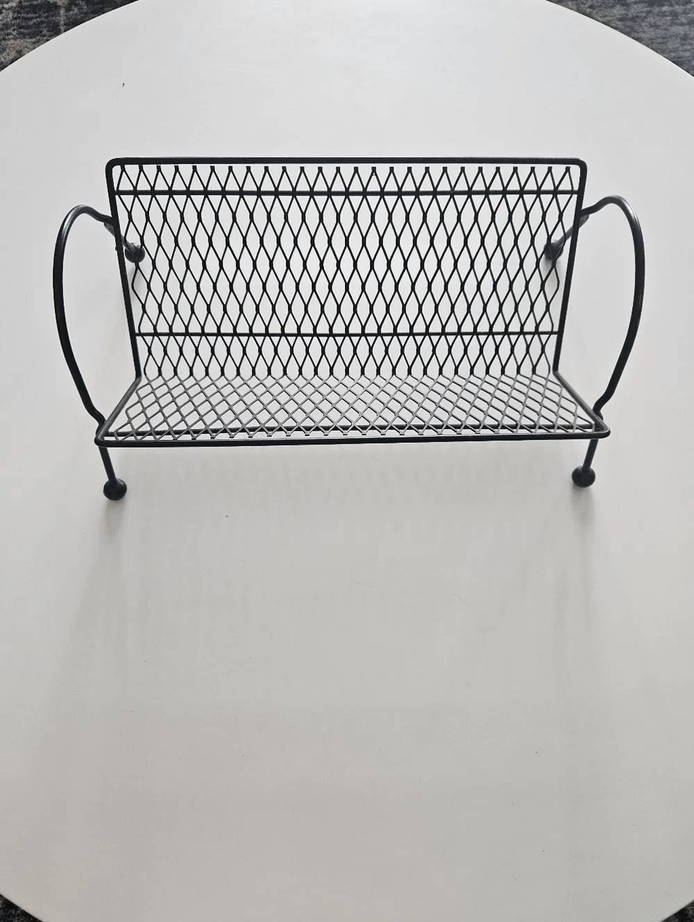Vintage Atomic Era Black Wire Book/Record/CD Holder